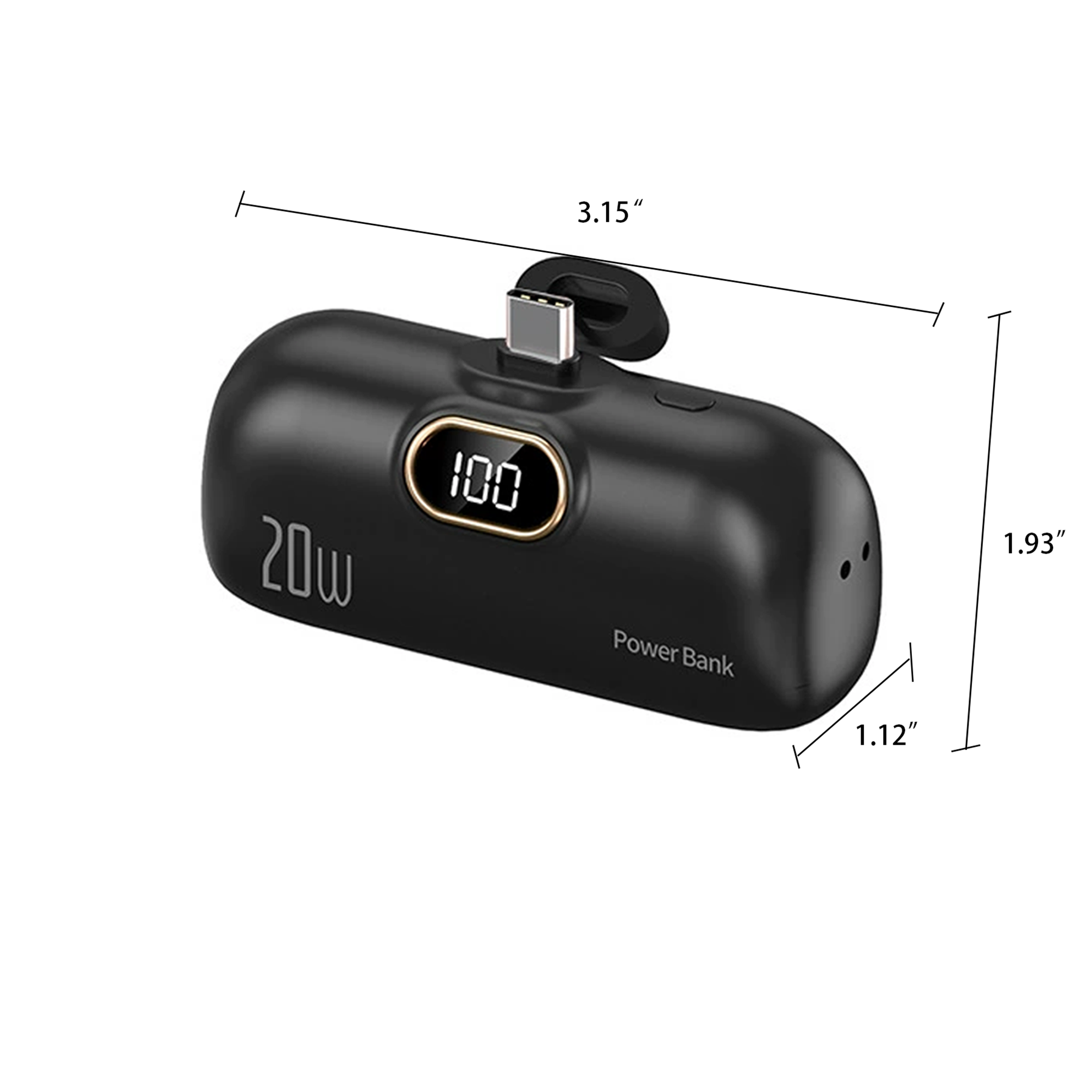 3000mA Mini Capsule Plastic Charge Power Bank 2