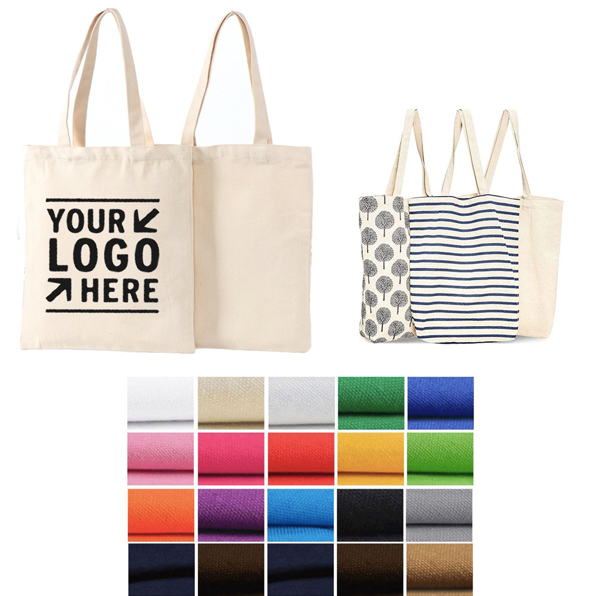 Portable Reusable Cotton Canvas Bags