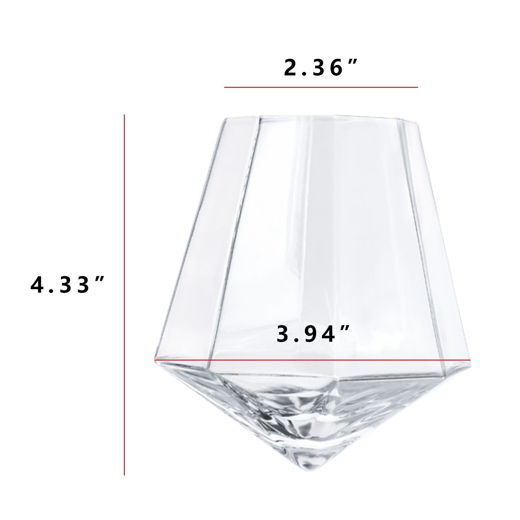 Tumbler Octagonal Wine Glass 1