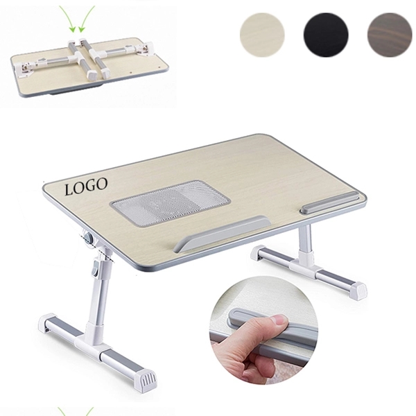 Adjustable And Foldable Laptop Desk, Bed Tray With Cooling F
