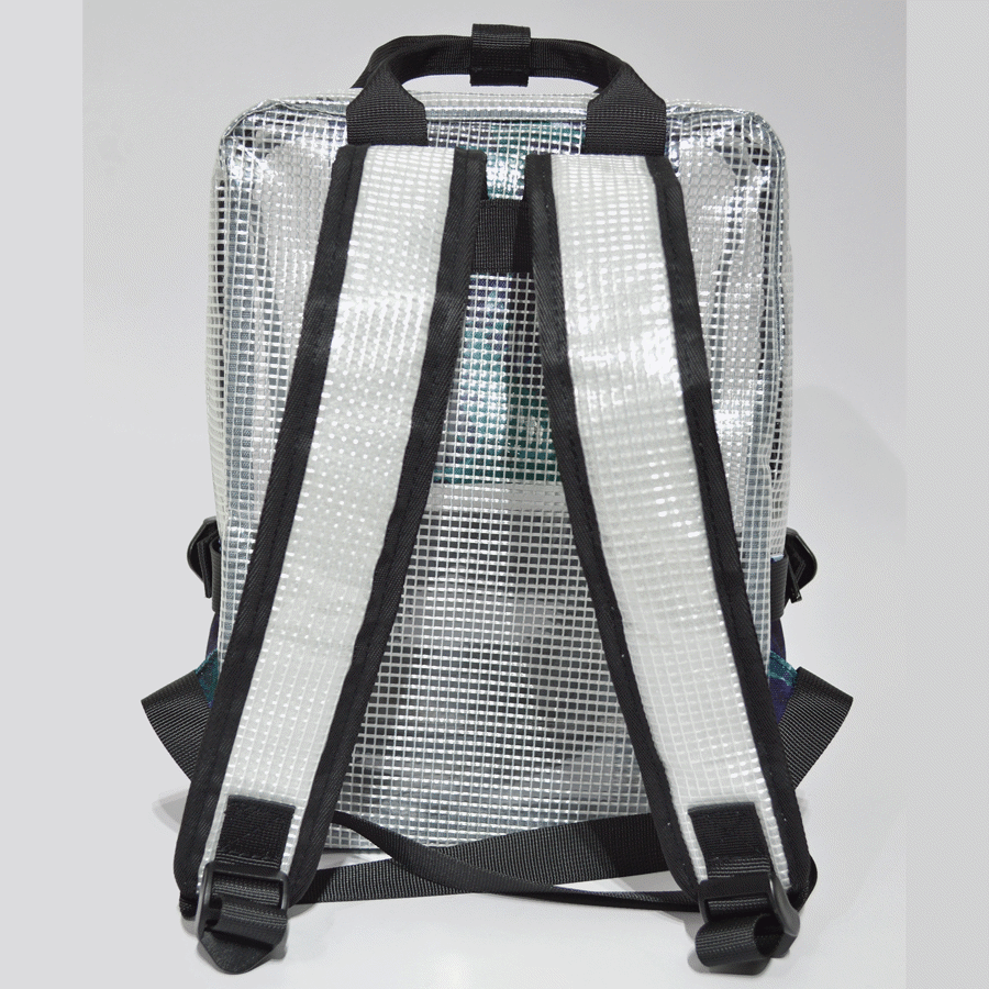 Grid PVC Backpack w/ Bottom Sublimation 12