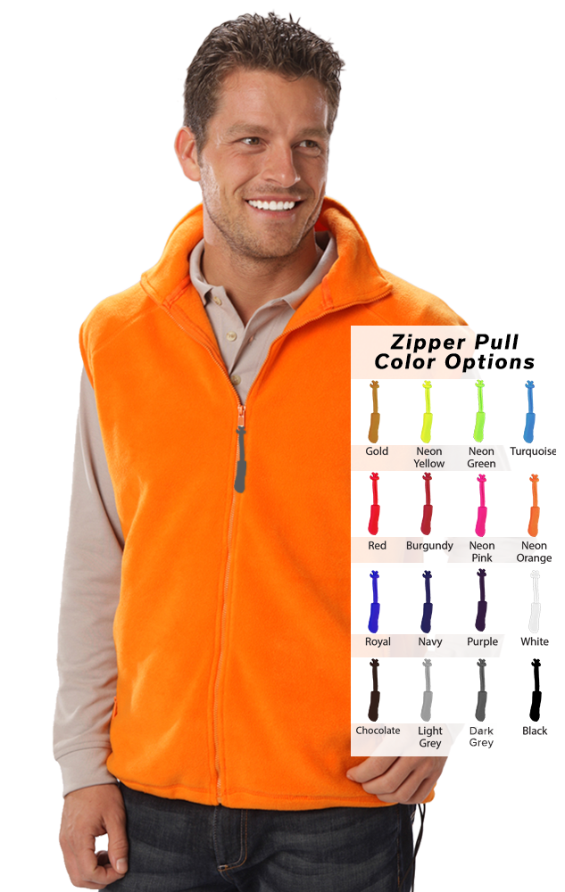 Custom Zipper Pull Polar Fleece Vest 12