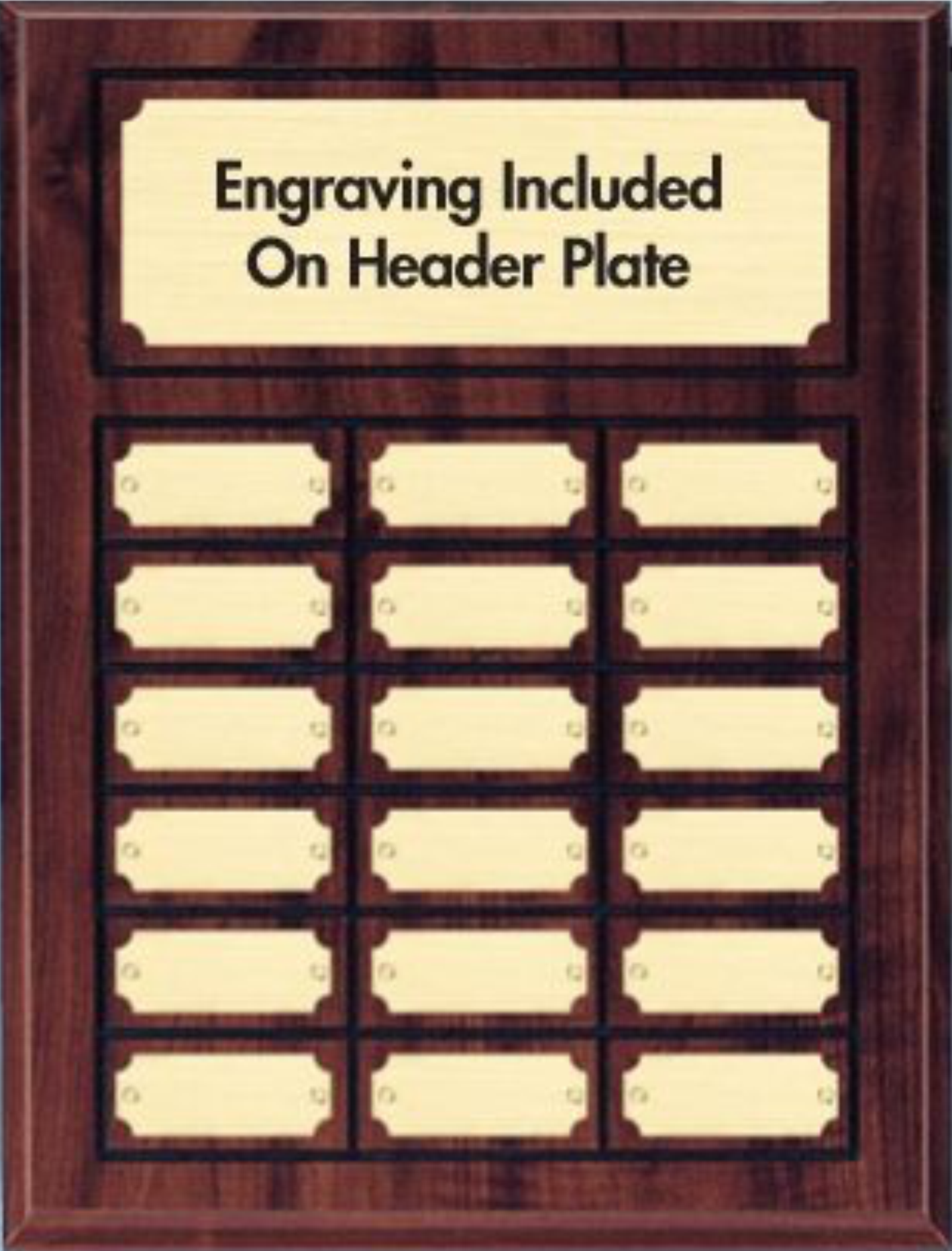 Perpetual Cherry Finish Plaque W/ 18 Plates (12" X 15.5") 4