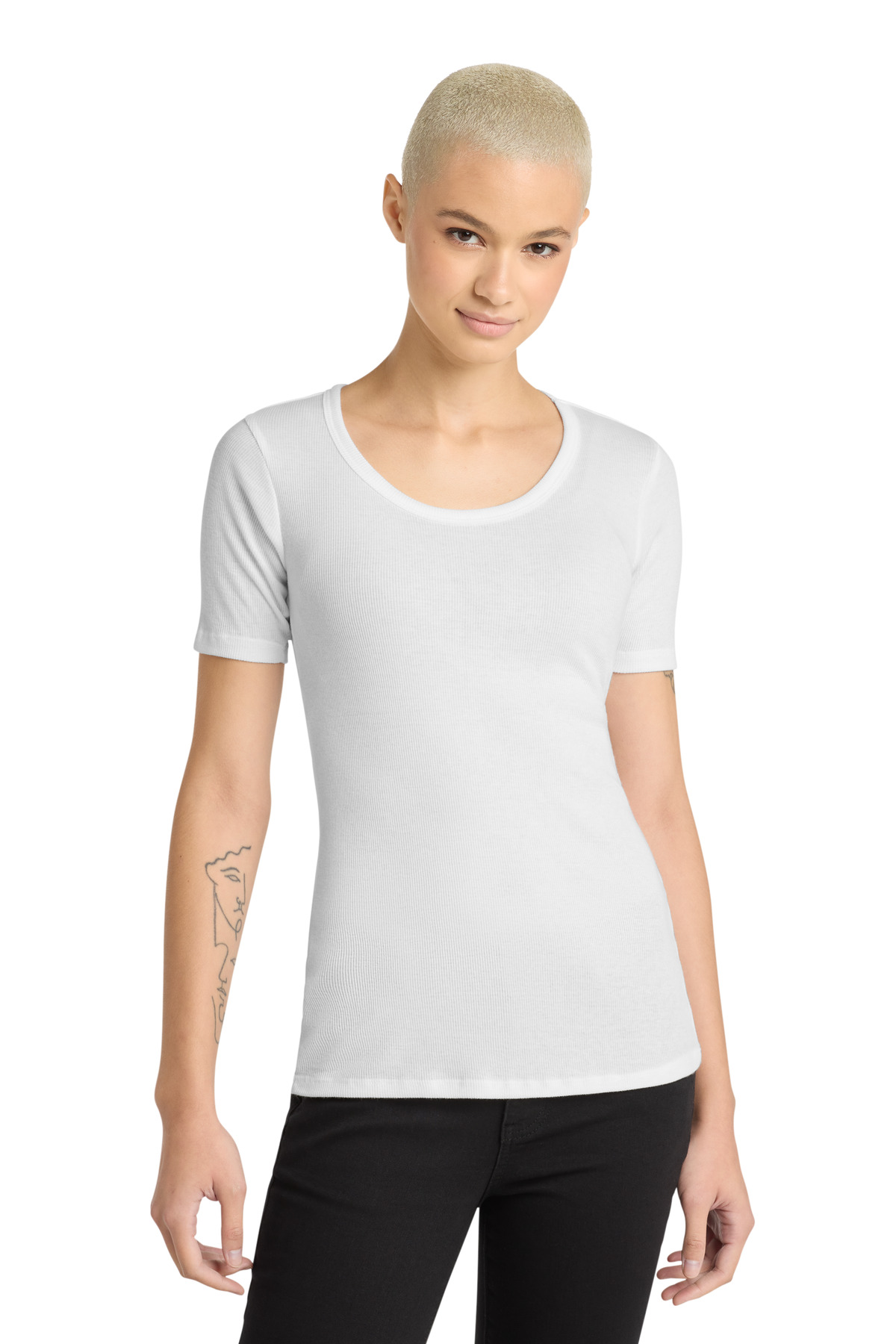 District Women's V.I.T. Rib Scoop Neck Tee DT6020 38