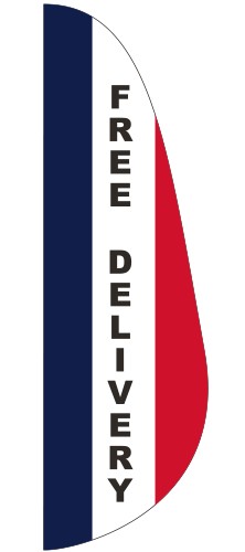 "FREE DELIVERY" 3' x 10' Message Feather Flag 1
