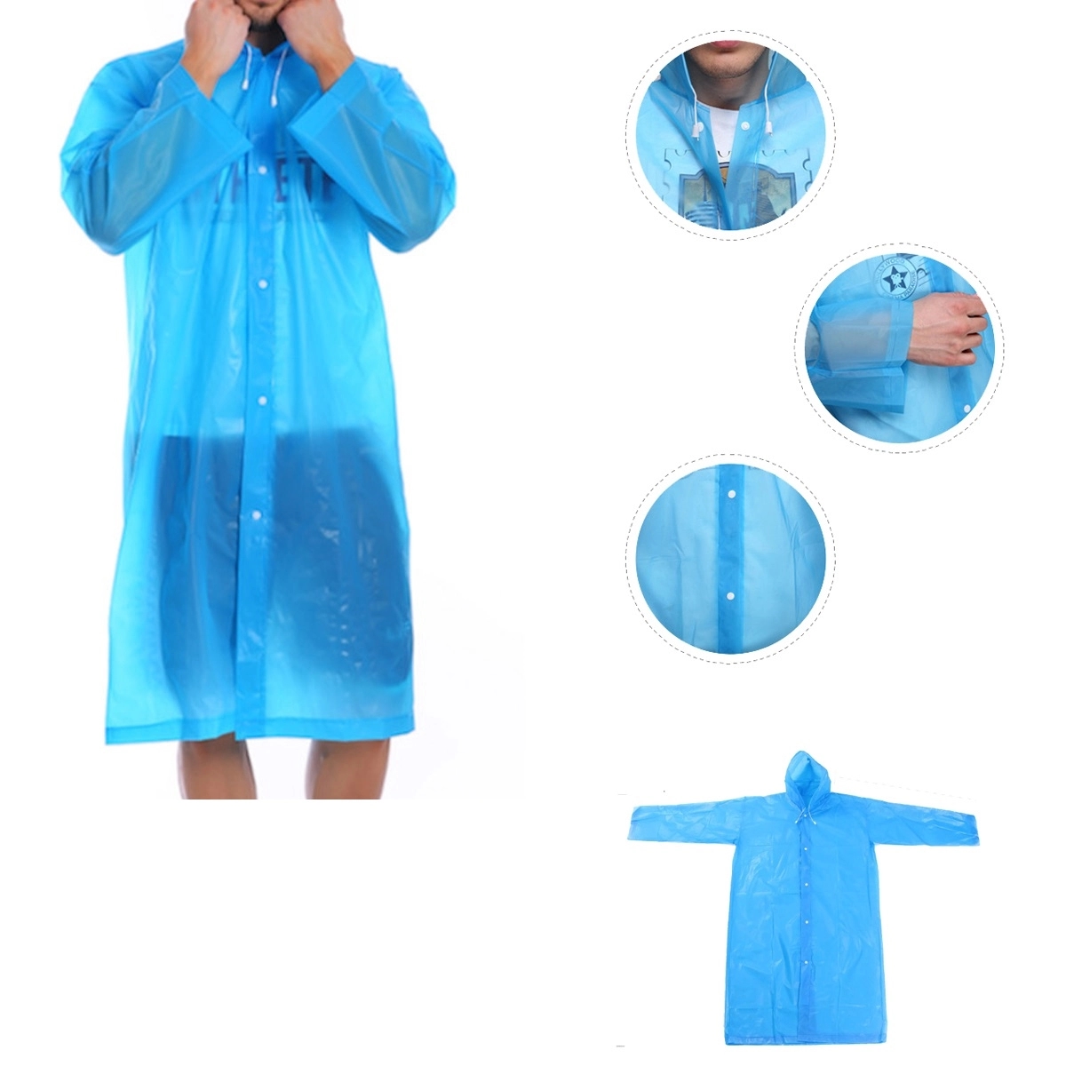 EVA Rain Poncho With Sleeve MOQ 50PCS 2