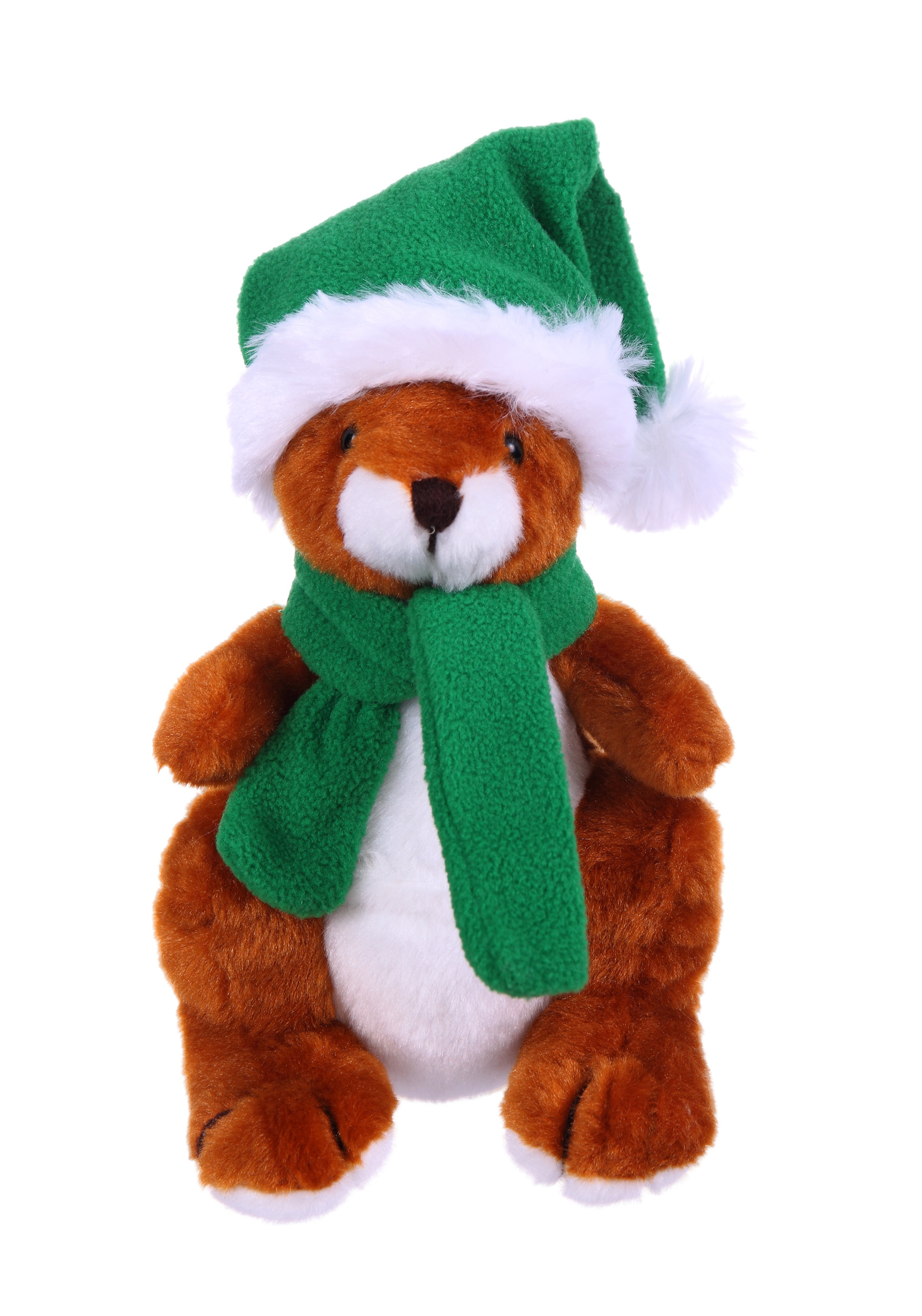 Soft Plush Kangaroo with Christmas Hat and Scarf