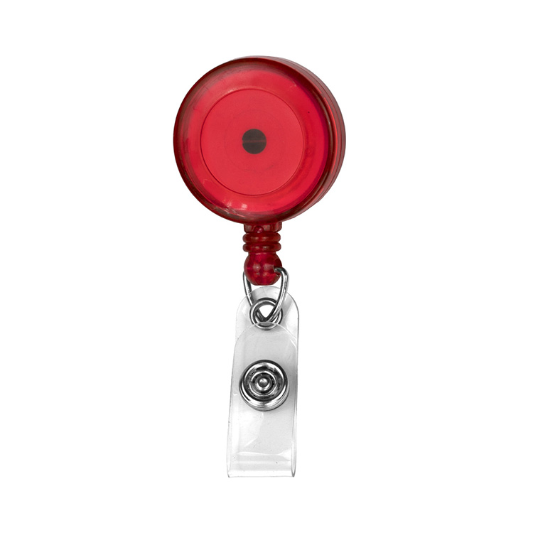 "Bellefontaine VL" 30" Cord Round Retractable Badge Reel and Badge Holder with Rotating Alligator Cl 17