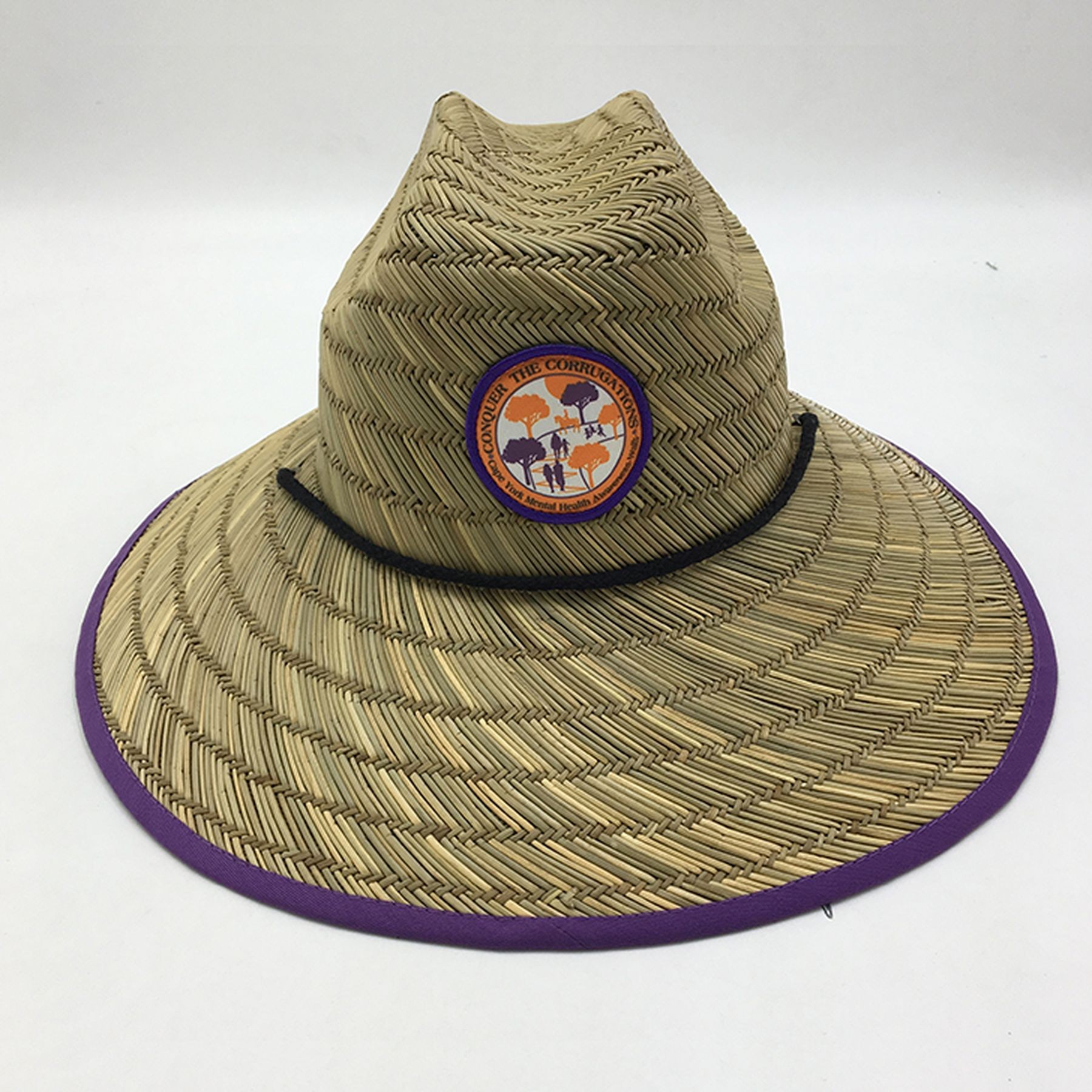 Custom Lifeguard Style Woven Straw Hat 6