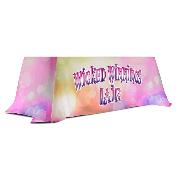 Table Throw, Full-Color Dye-Sublimation, table runner Sewing - Table Cover - 6 ft 2