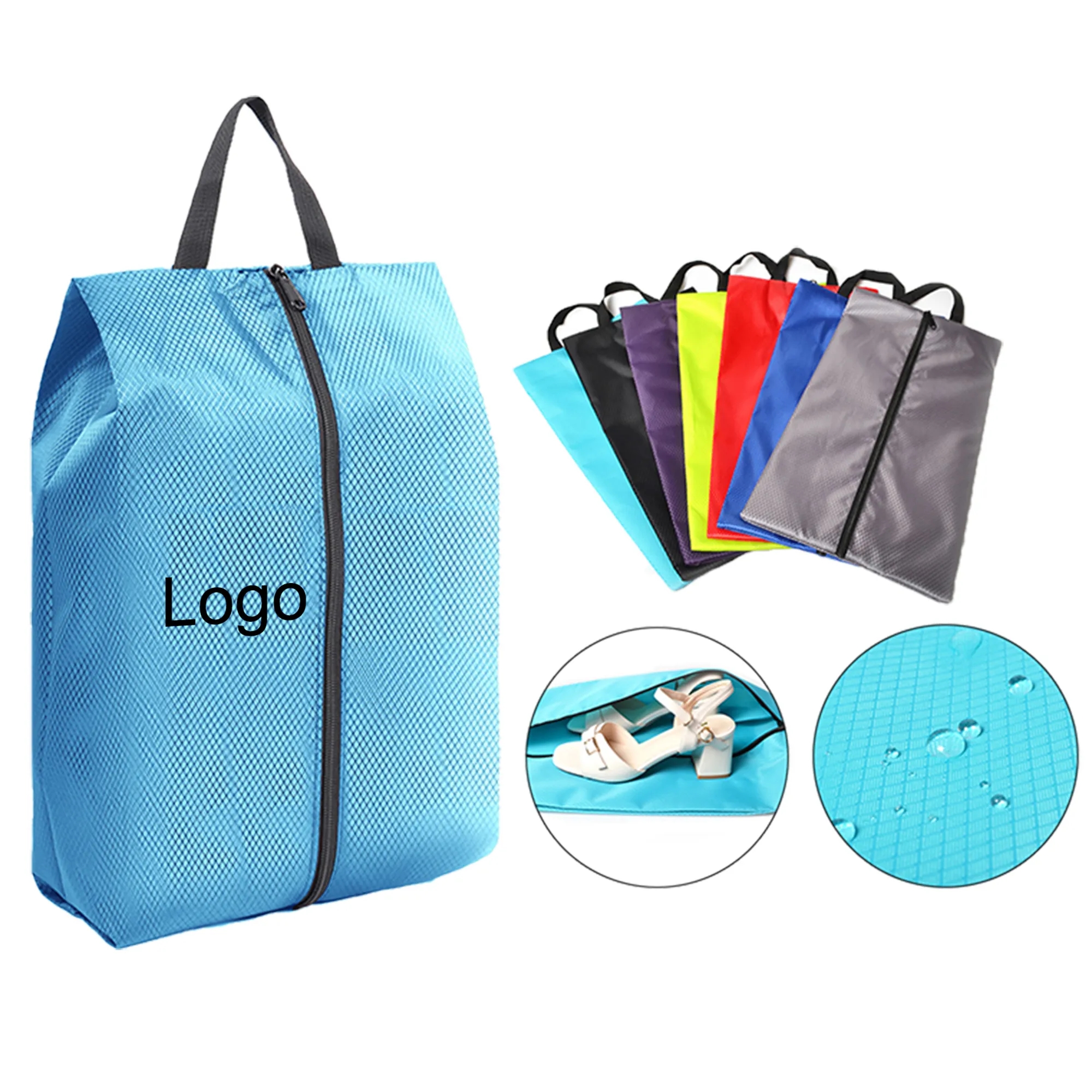 MOQ20 Travel Shoe Bag Waterproof Oxford 2