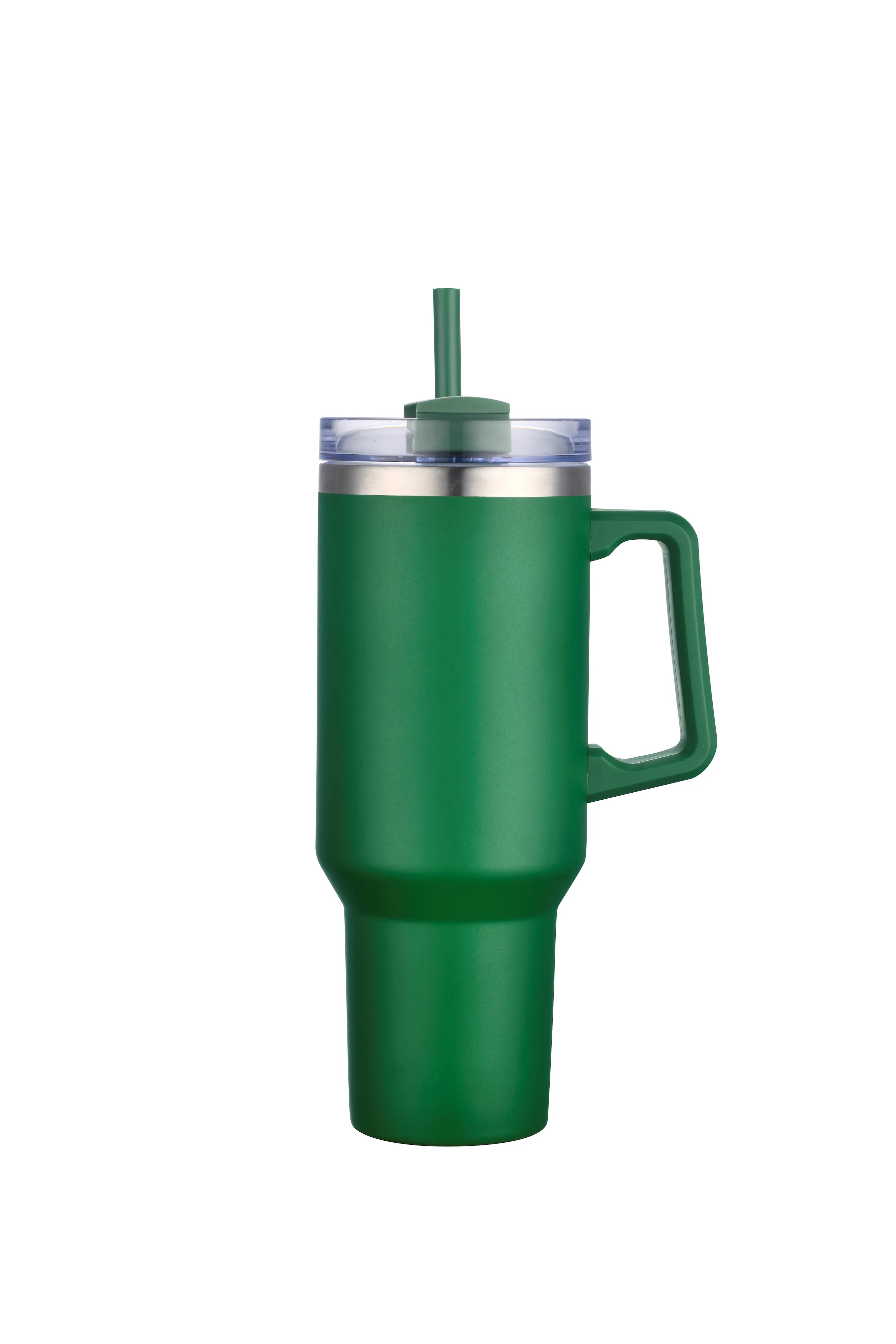 40oz Stainless Travel Mug w/ Handle and Straw 12