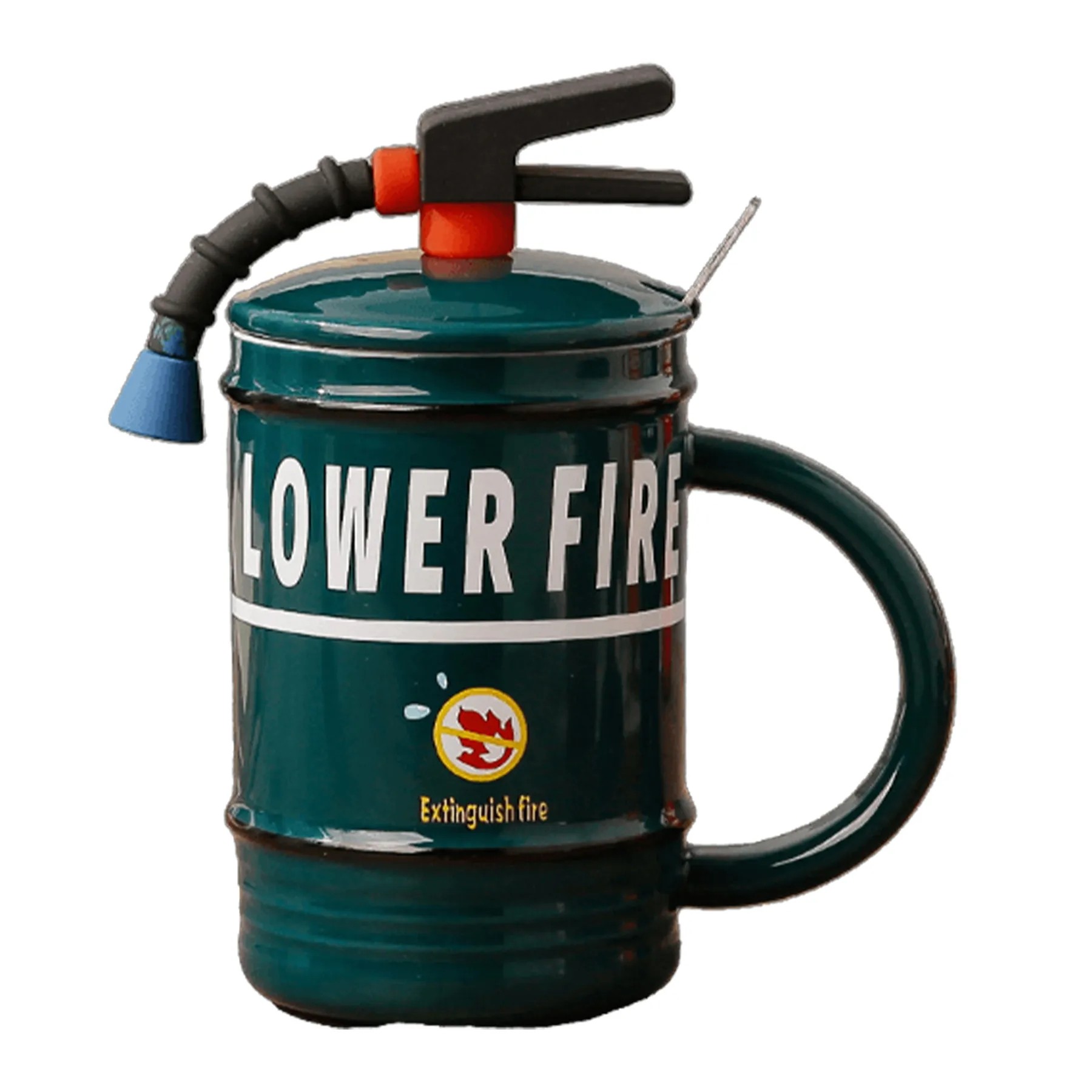 Fire Extinguisher Shaped Mugs W/Lid 5
