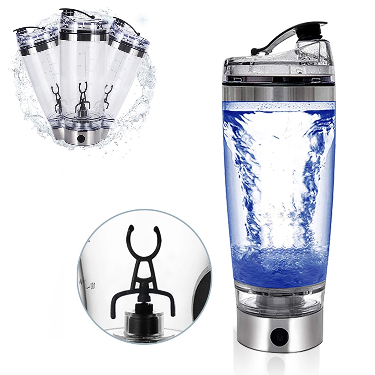 Premium Electric Protein Shaker Bottle Portable Mixer Cup 3