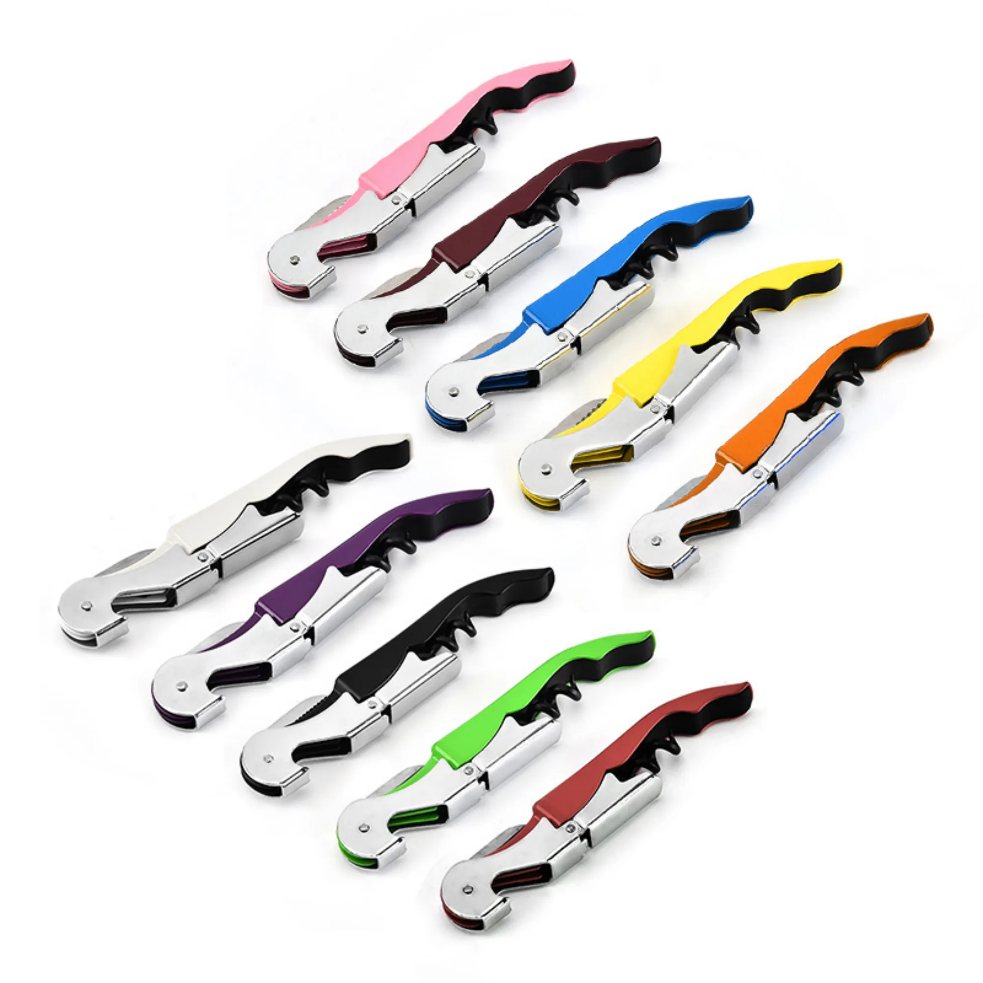 MOQ Corkscrew Wine Opener Stainless Steel Fold 6