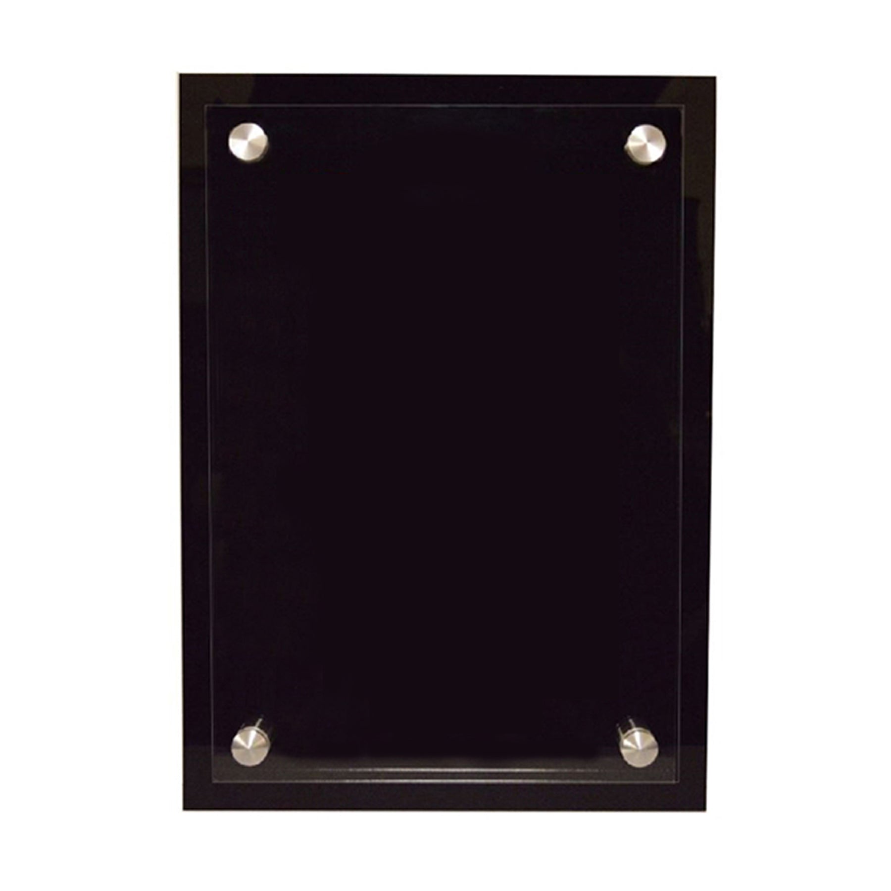 Black Acrylic Plaque With Full Color Clear Acrylic Floating Panel 1