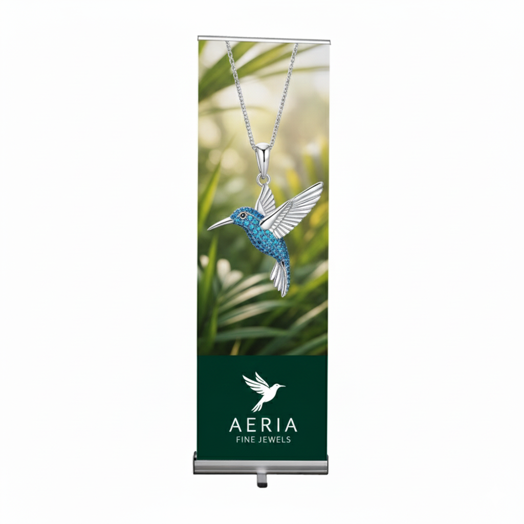 Standard Retractable Banner Stand Kit, Vinyl, 24" x 73" 6