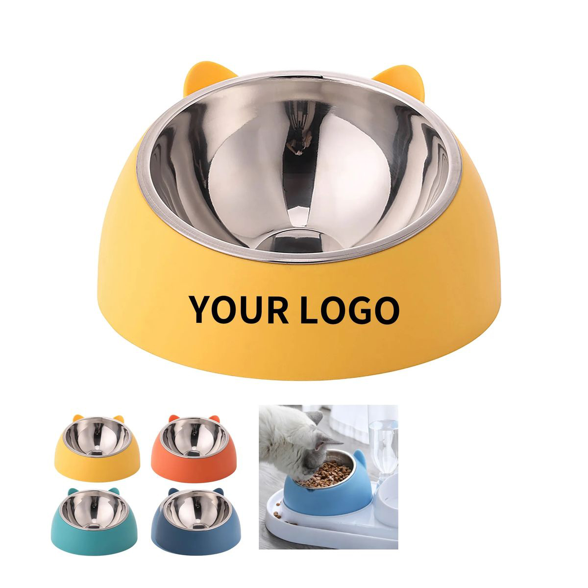 Practical Cat and Dog Food Bowl with Ergonomic Shape 2