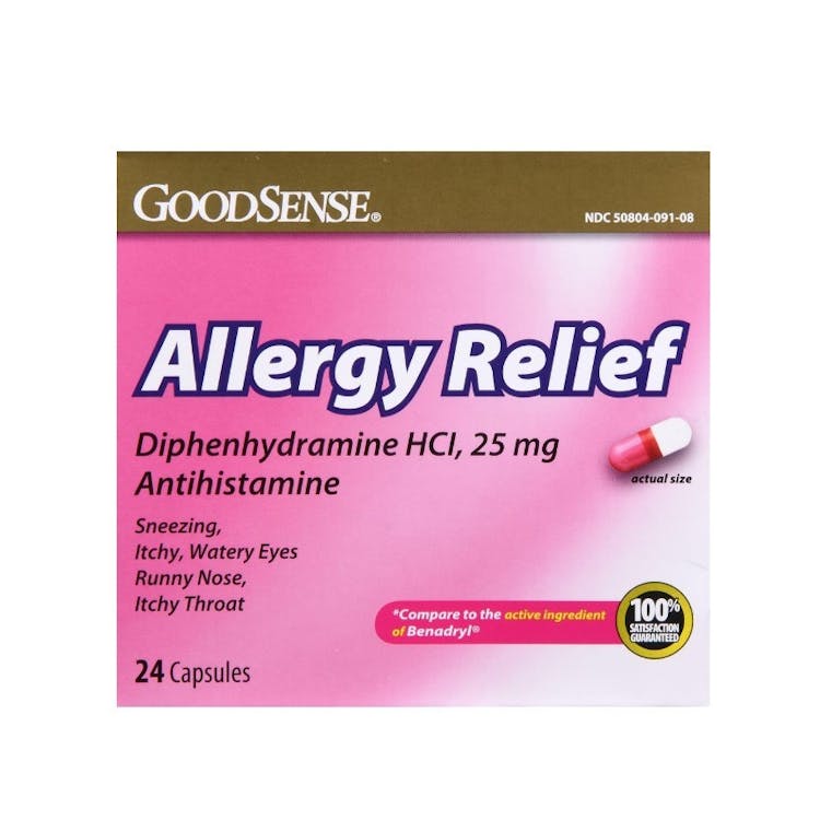 Allergy Relief Capsules - 25 Mg Diphenhydramine HCl 24 Count 2