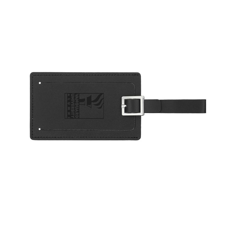 Traveler Bond Leather Luggage Tag - Black