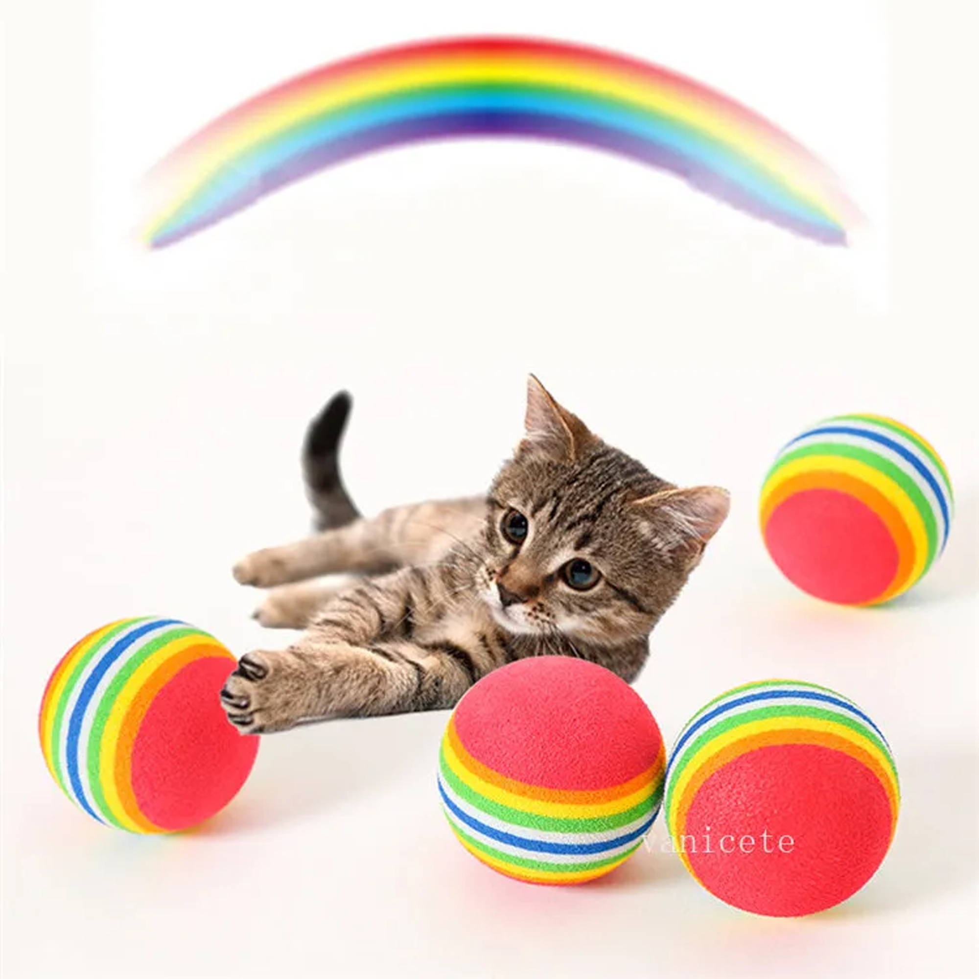Eva Practice Golf Balls Foam Bouncy Cat Toys 4