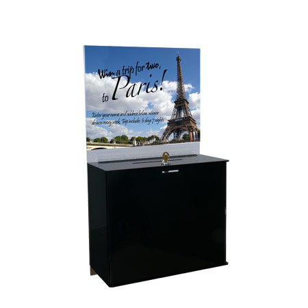 Wall Hanging Sweepstake Box, 14"Wx11-3/4"Hx6-1/2"D with 14x11 Header 1