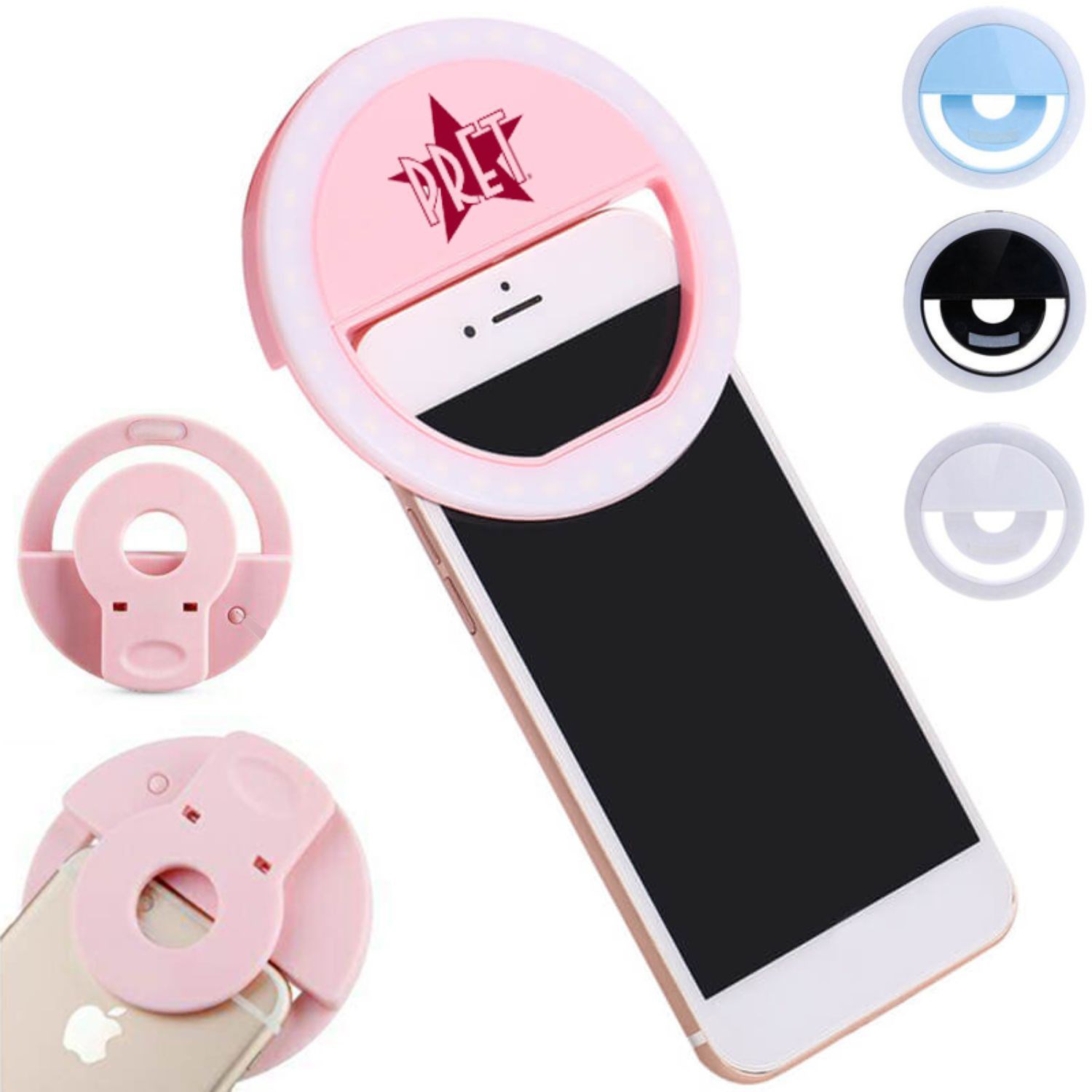 Phone Selfie Ring Lights w/ Custom Imprint, 3W Portable LED 6