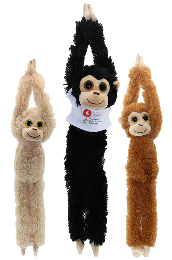 24" Natural Hanging Monkey Assortment with shirt and full color imprint 2