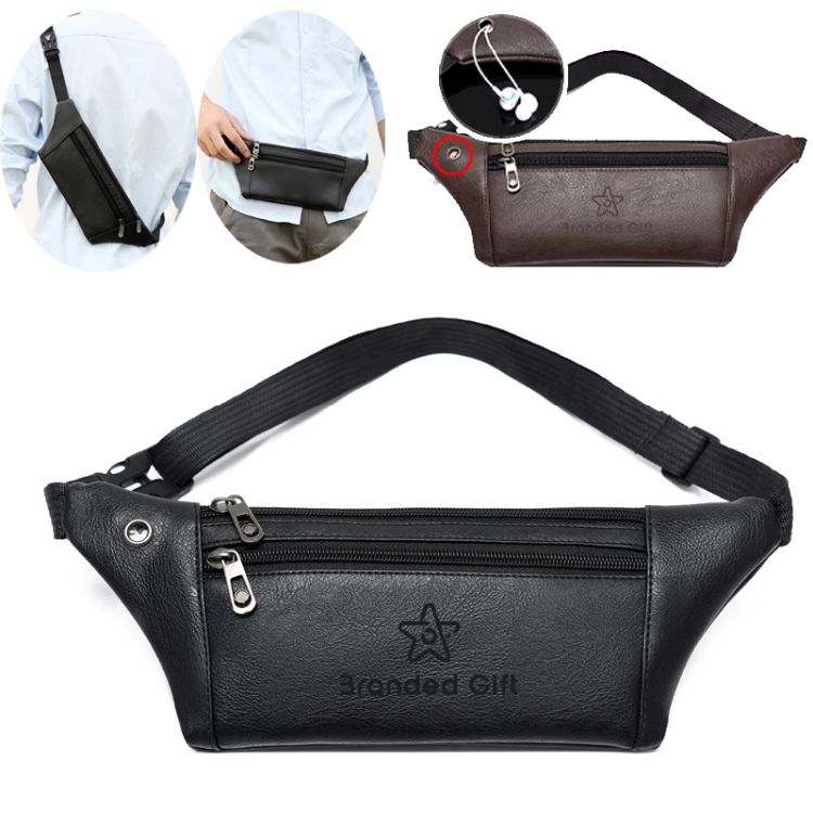 PU Leather Waist Bag Travel Cross body Fanny Bum Pouch 2