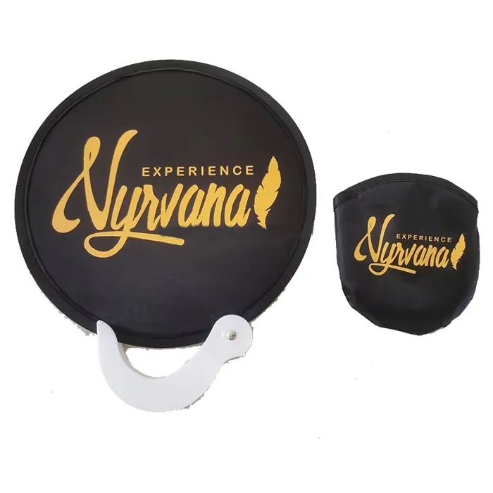 Full Color Nylon Foldable Fans with Pouch 9