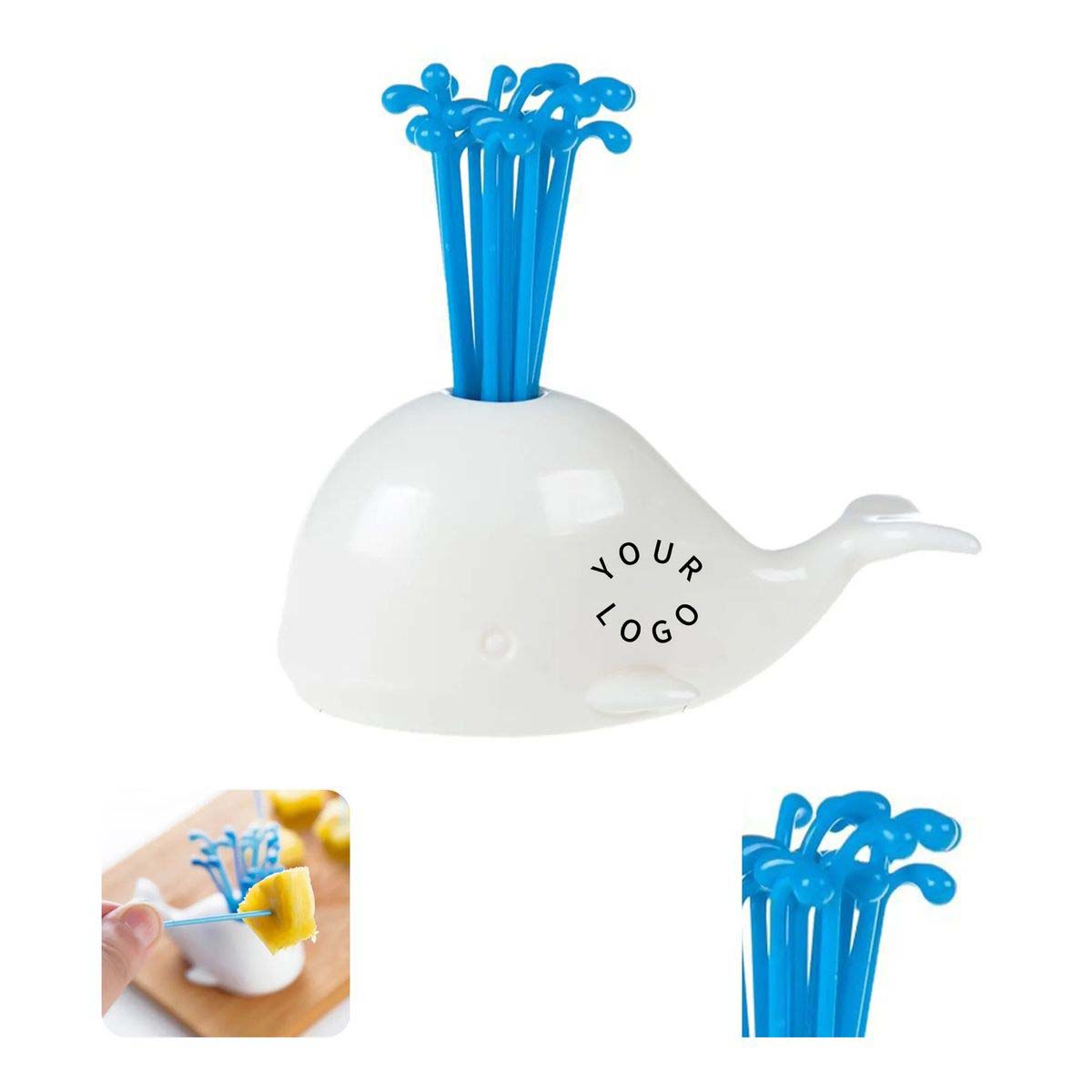 16 Piece Fruit Fork Set with Whale Base 2