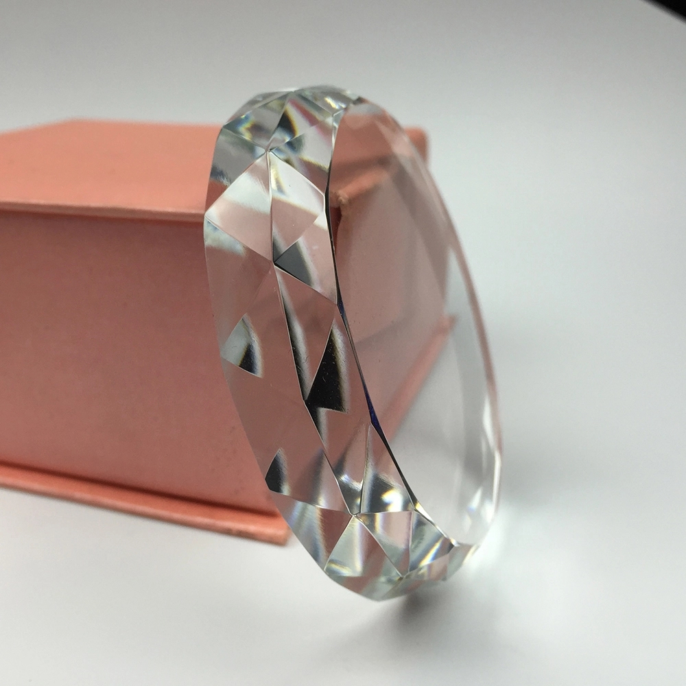 Cut Circle Crystal Customized Paperweight 6