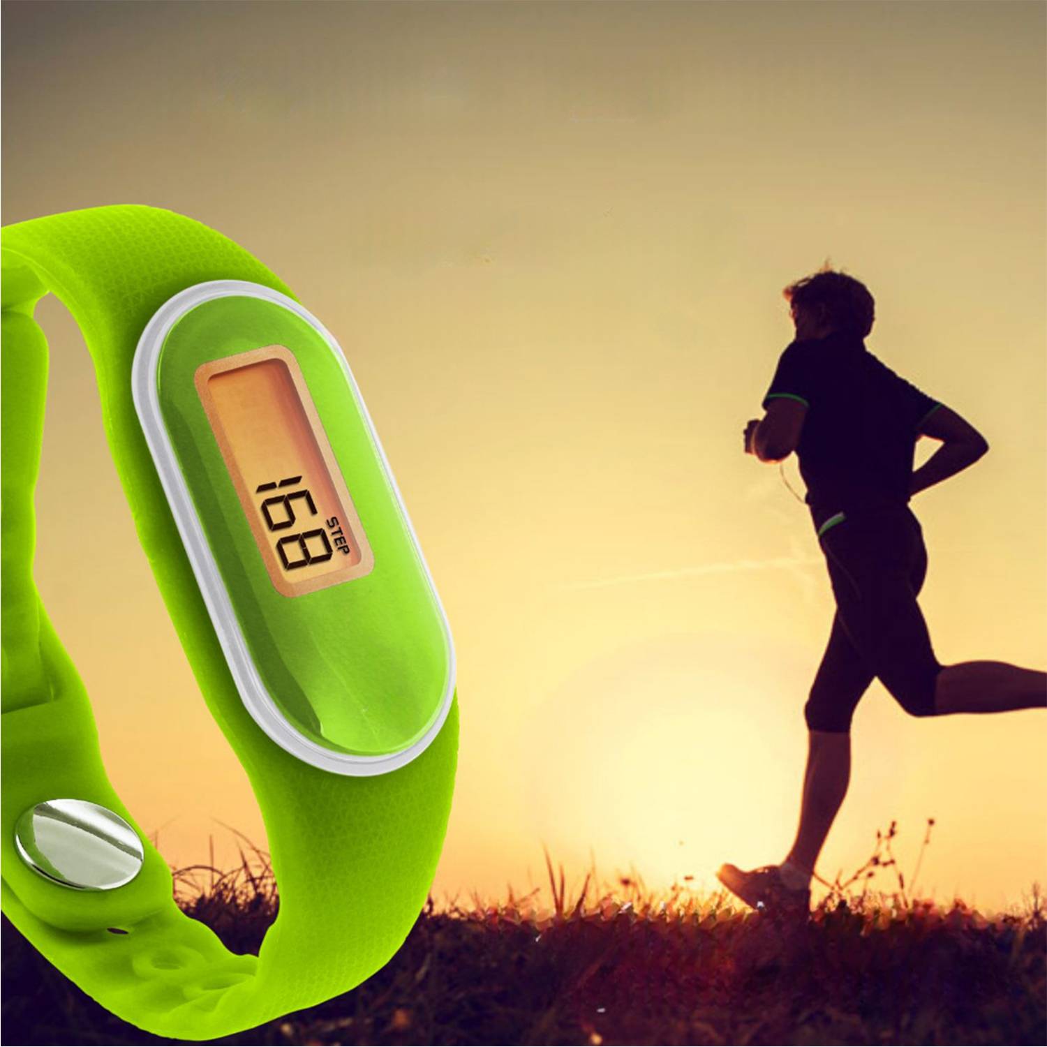 3D Waterproof One Tap Fitness Trackers Pedometer Watch 6