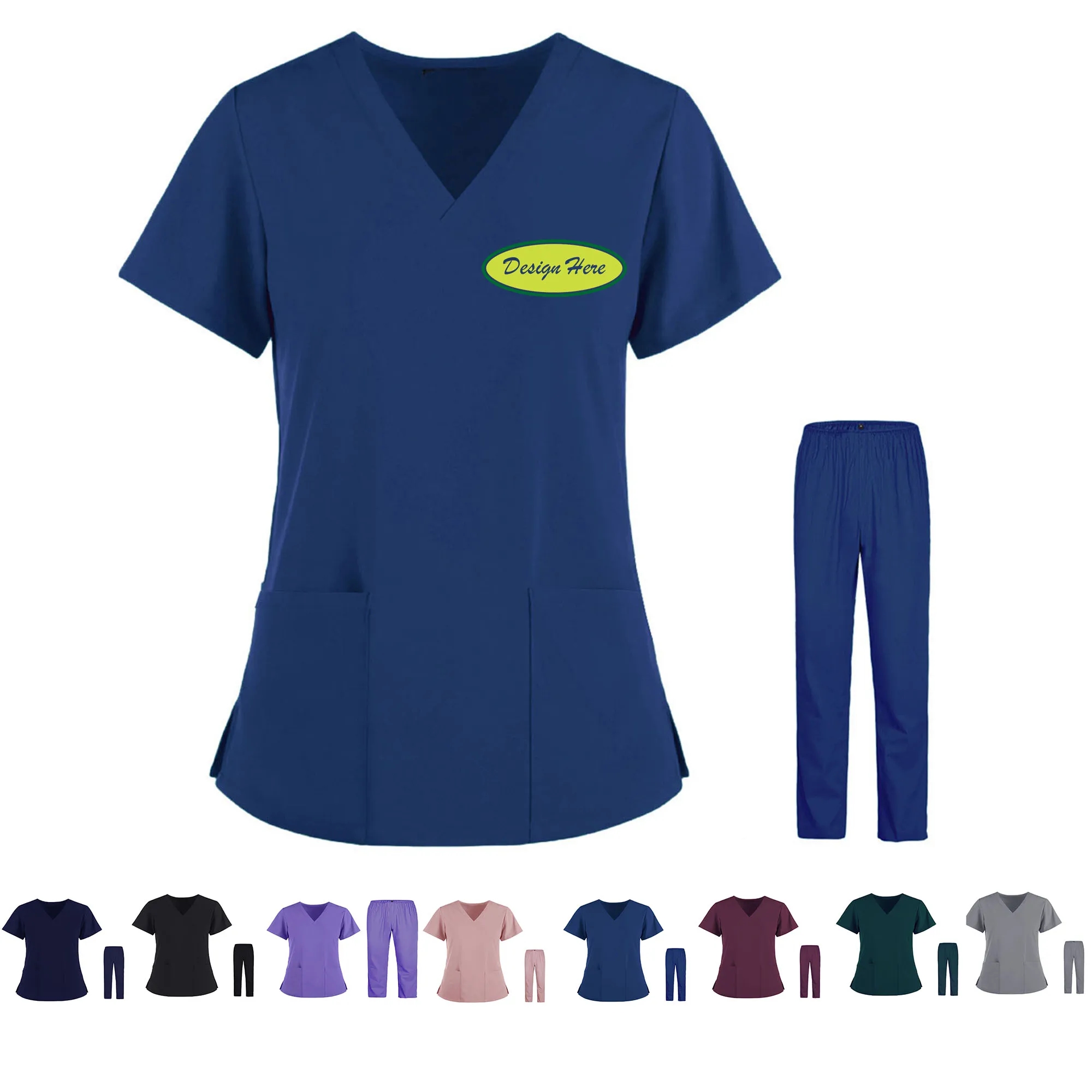 Stretchy Scrubs Medical Nursing Outfit 9