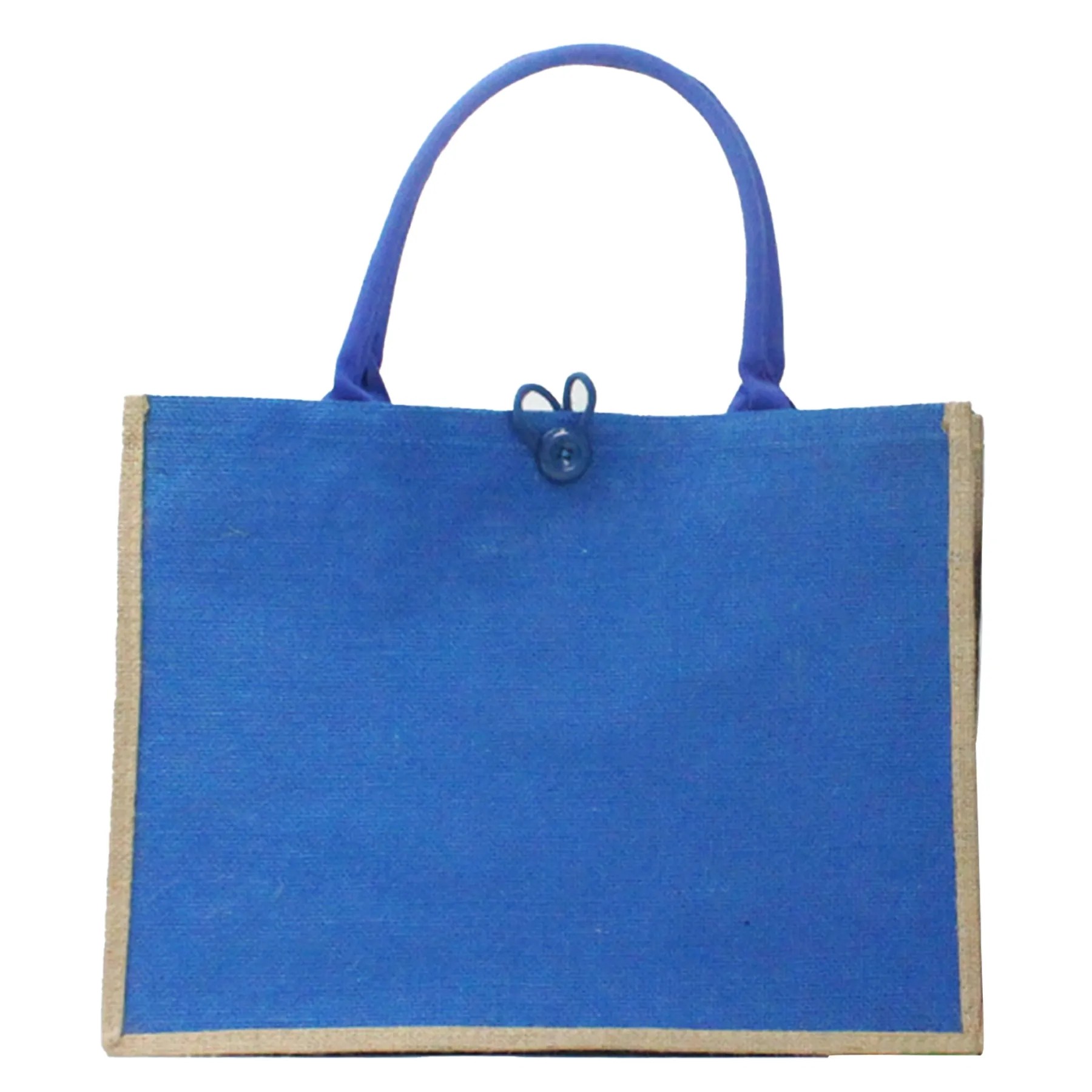17.72 X 5.51 X 13.78 Inch Contrast Design Jute Tote Bag 2