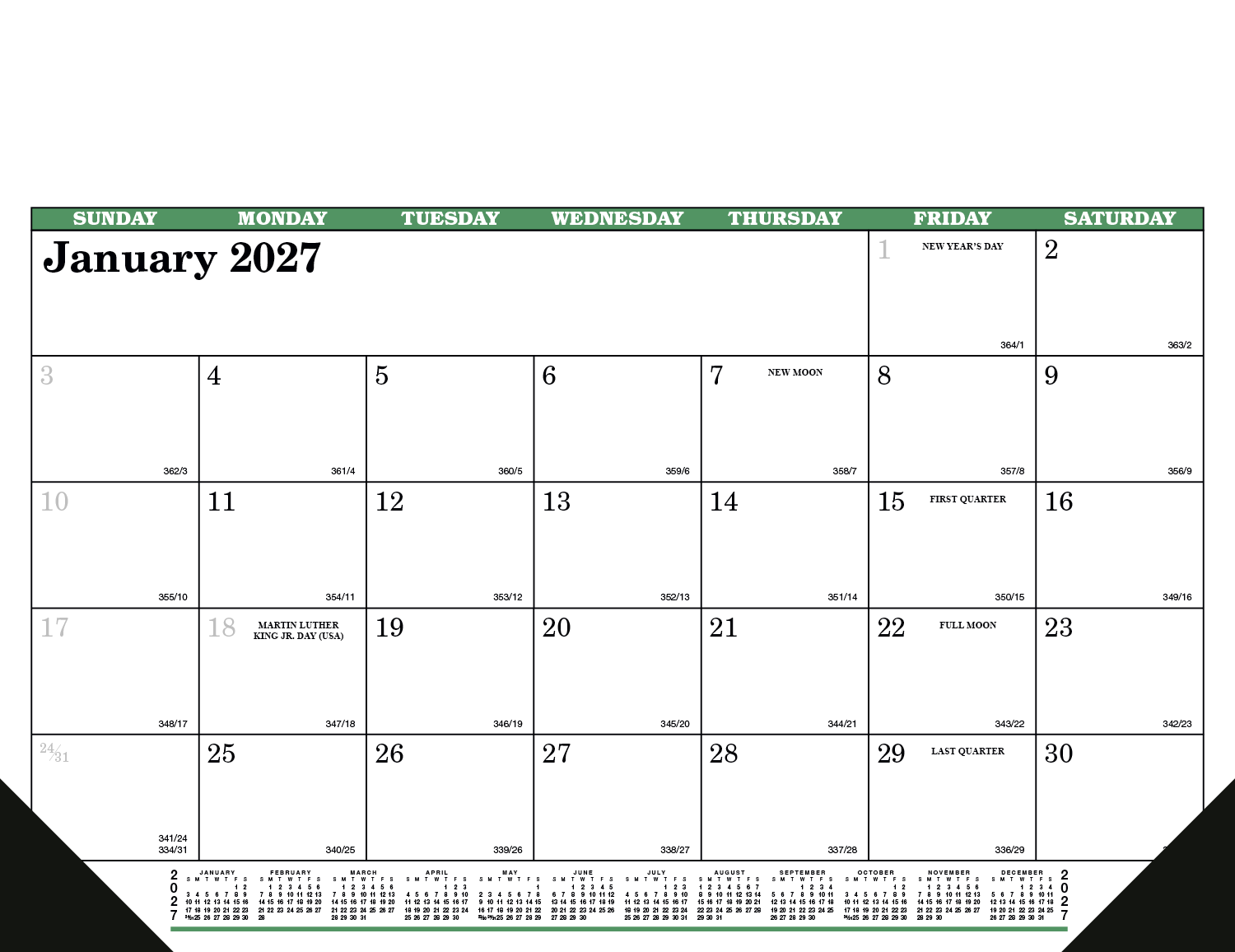 Skinner & Kennedy® Desk Pad Calendar 12