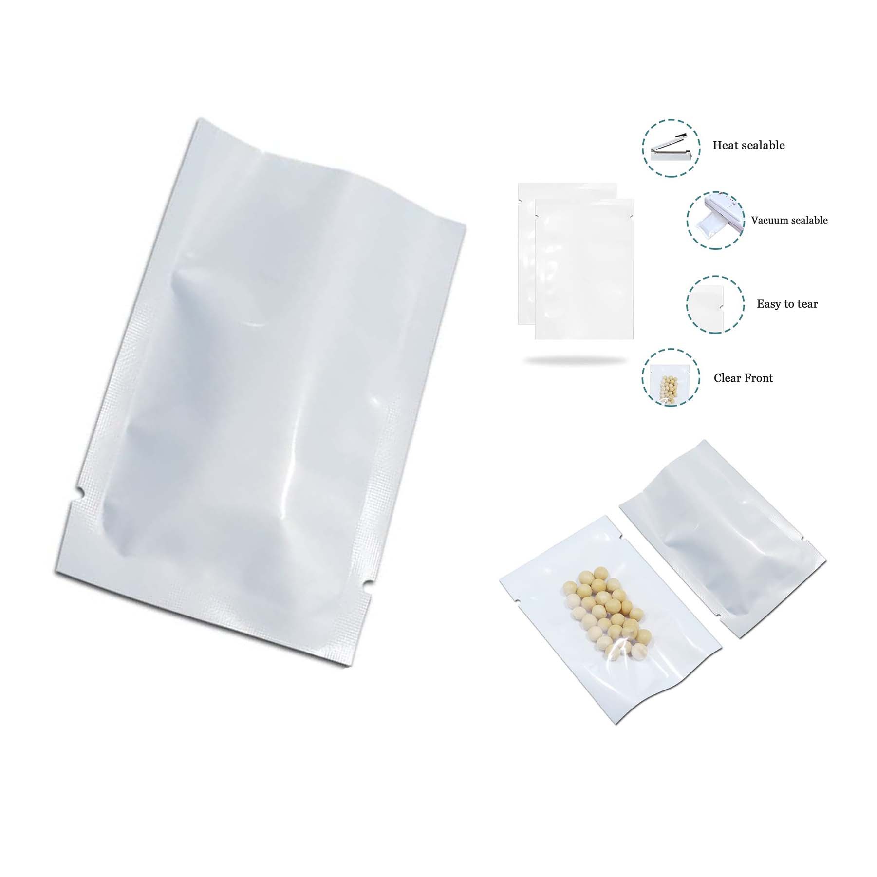 White Clear Plastic Vacuum Bag 1