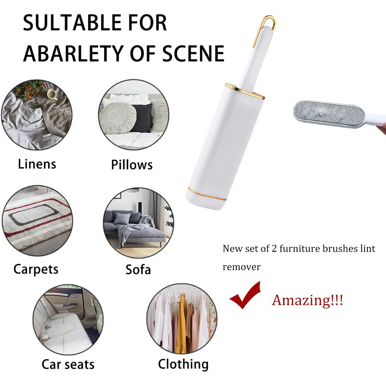 Double-Sided Electrostatic Lint Brush 3