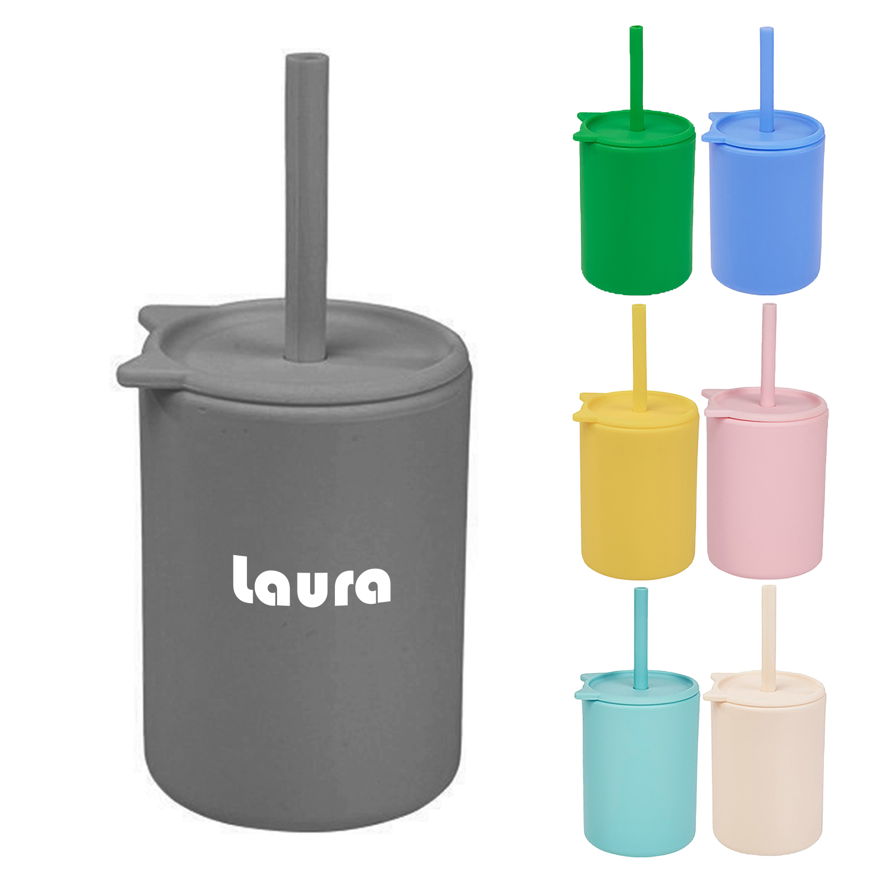 Silicone Anti-Spill Toddler Cup With Straw
