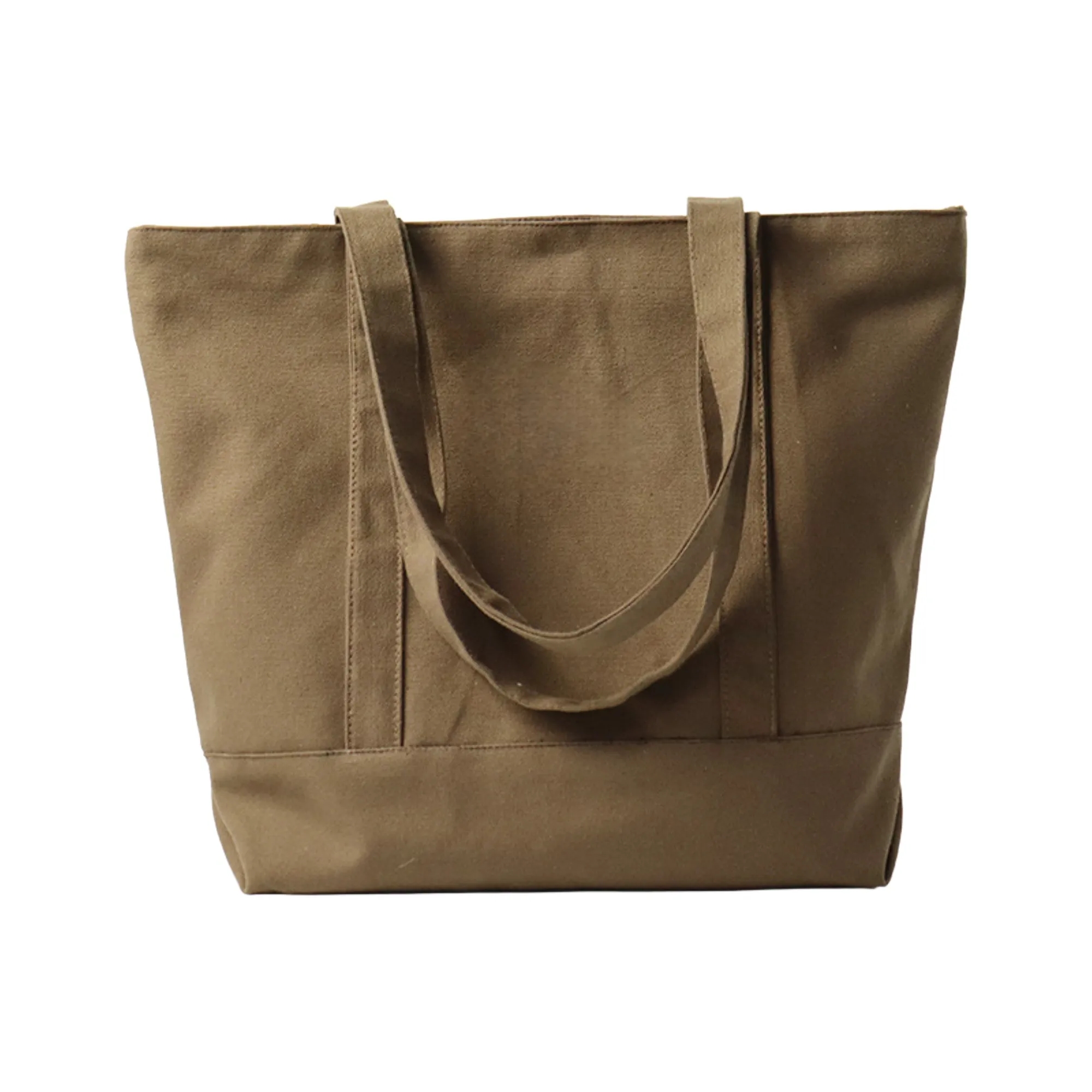 Large Capacity Travel Canvas Tote With Zipper And Inner Lini 10