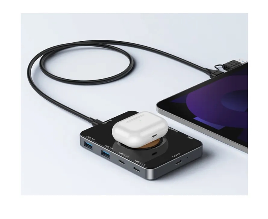 10 In 1 Usb Docking Station with Wireless Charger 1