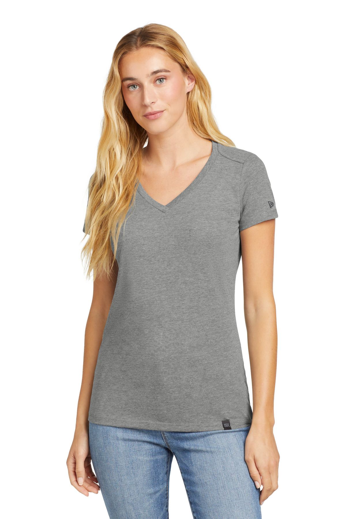 New Era Women's Heritage Blend V-Neck Tee. LNEA101 8