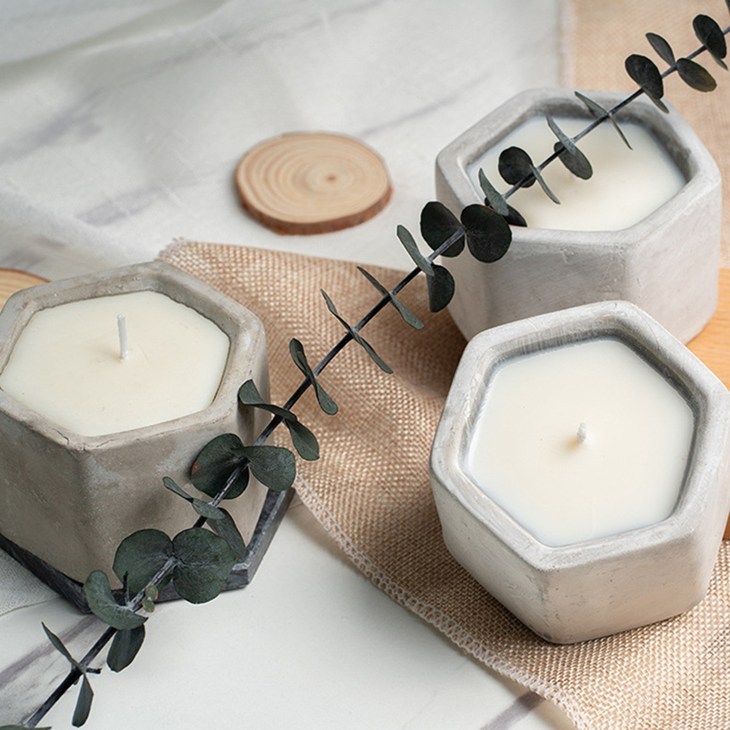 Scented Candles in Concrete Jar 5