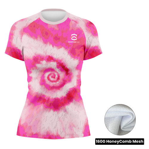 Women's Sublimation 160G Honeycomb Short Sleeve T-Shirt 1
