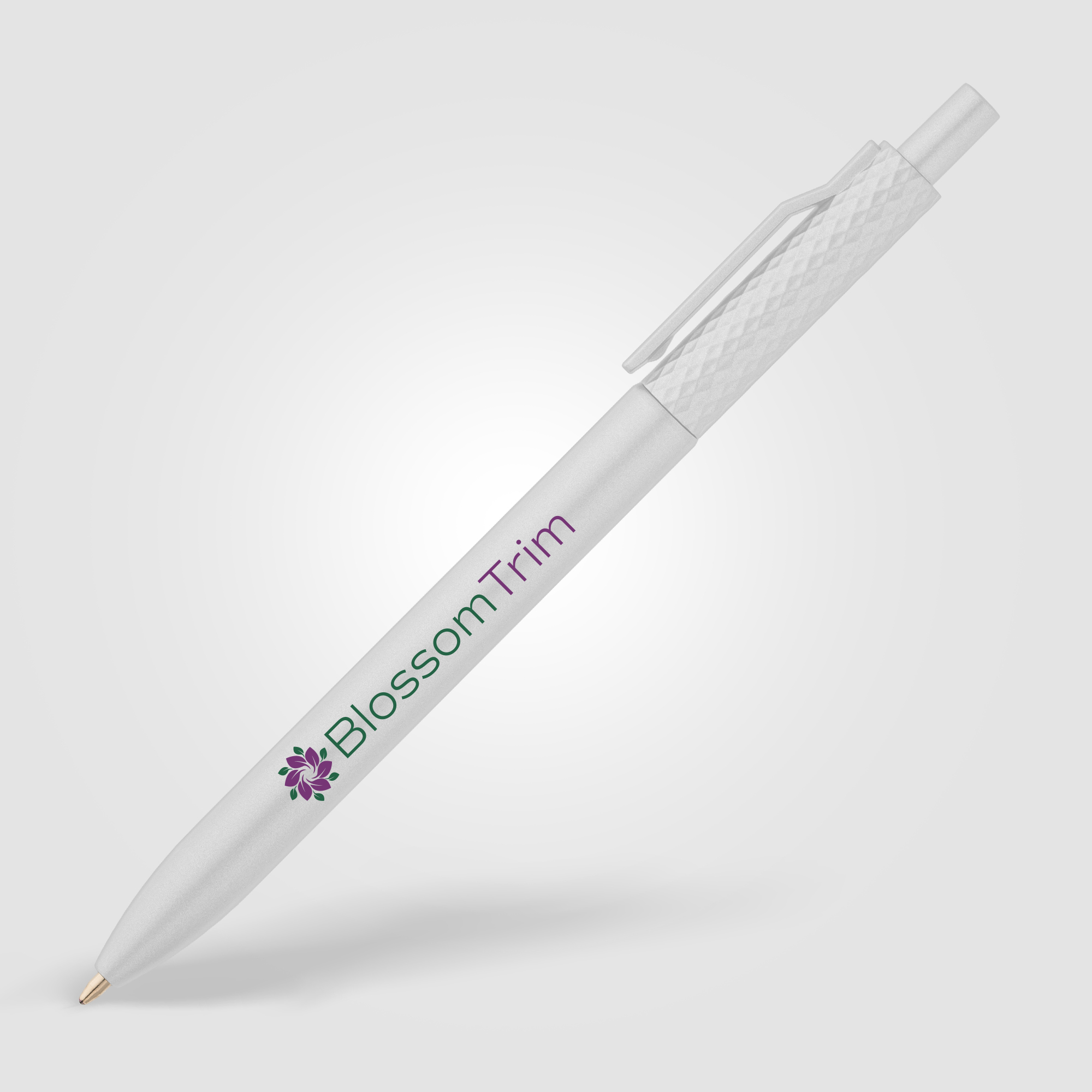 Vale Recycled Plastic Diamond Textured Metallic Pen 13