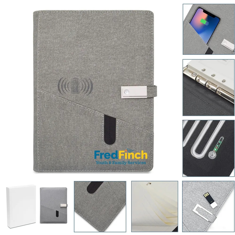 A5 Wireless Charging Notebook With Power Bank & U disk 4
