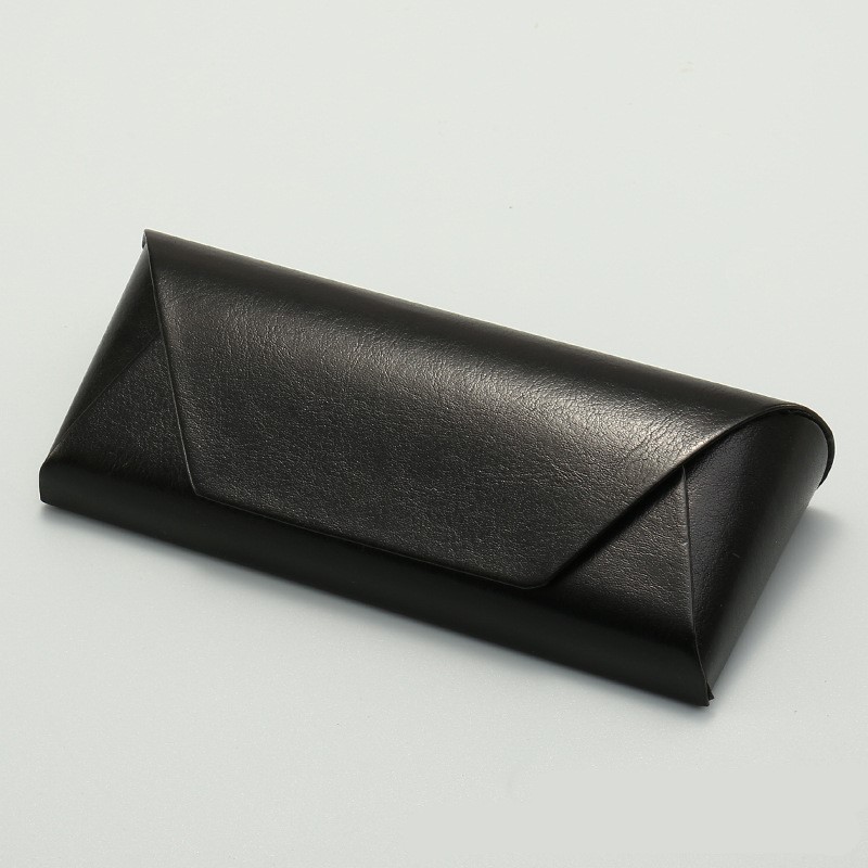 Super Hot Customized Logo Eyeglasses Box Retro Vintage Glasses Pouches PU Eyewear Bag Leather Custom 2