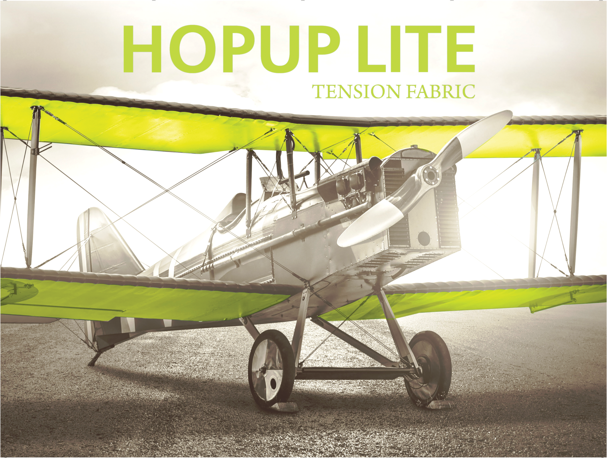 Hopup Lite 10ft Straight Full Height Tension Fabric Display & Front Graphic