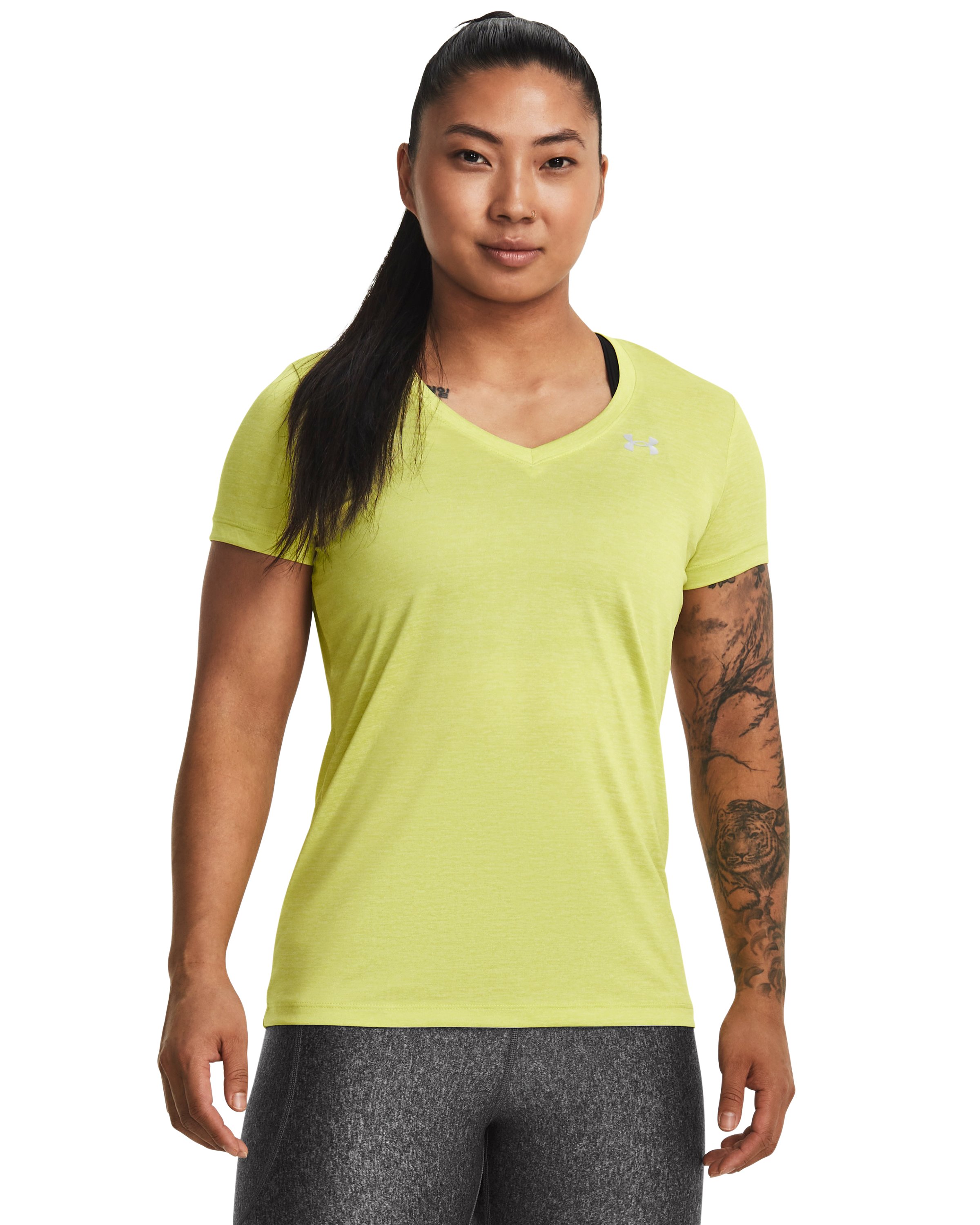 UA Tech Twist Women's V-Neck Short Sleeve 47