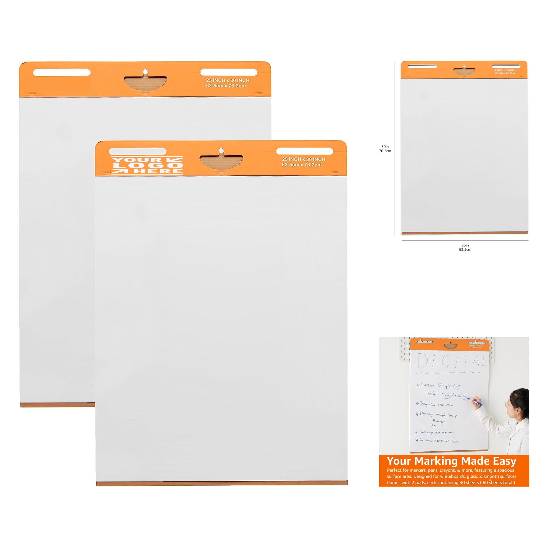 25" x 30" 30 Sheets Sticky Easel Pad